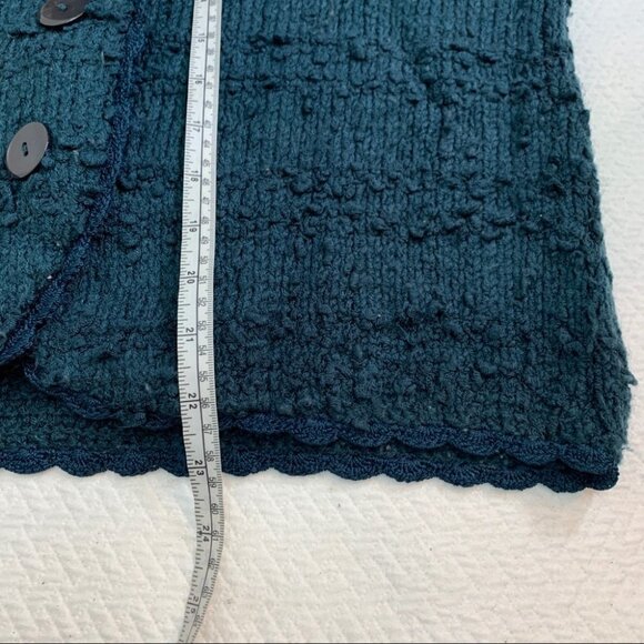 𝅺vintage💙jana Blue Button Up Sweater Cardigan Size Medium - Picture 6 of 9